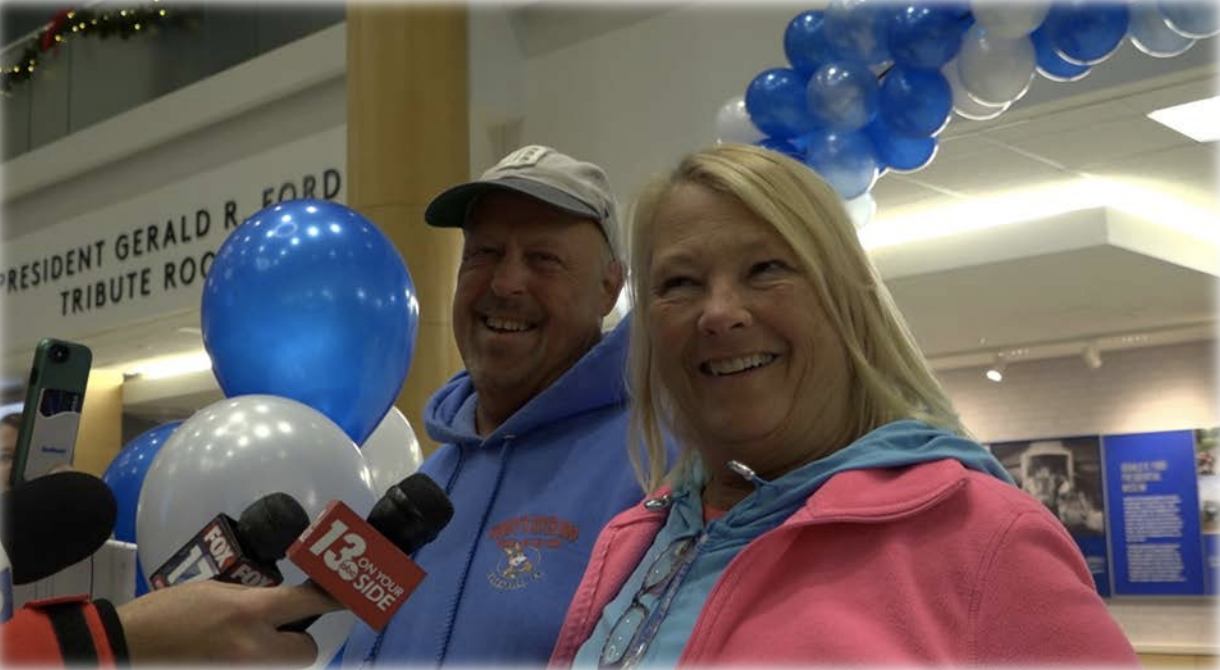 Three Millionth Passenger Surprised at Ford Airport
