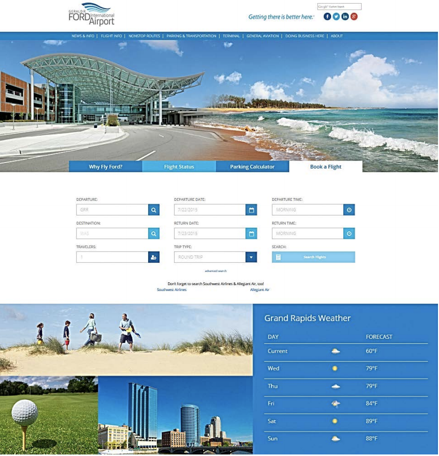 Gerald R. Ford International Airport Launches Redesigned Website