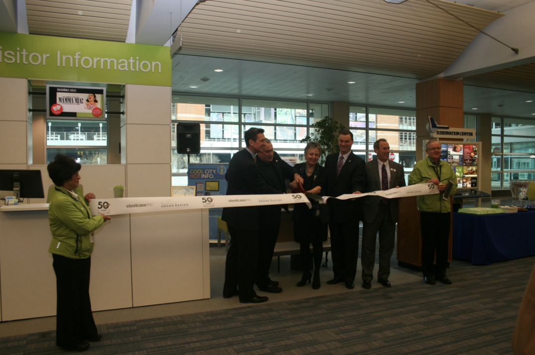 Experience Grand Rapids, Gerald R. Ford International Airport and Steelcase, Inc. Unveil New, Redesigned Visitor Information Area