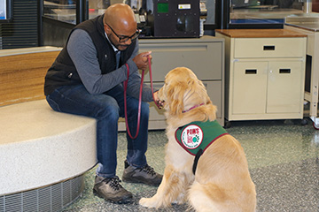 PAWS with a Cause airport tour